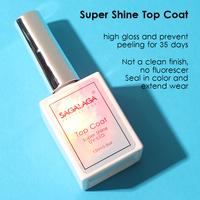 Top Coat Nano Cristal pour Vernis à Ongles Effet Gel Haute Brillance Sans Lampe UV Requise Brillance Longue Durée avec Finition Séchage Rapide