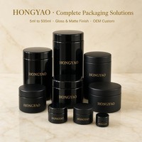 Pot en verre améthyste noir cylindrique opaque de couleur originale de qualité supérieure de 400 ml et 1000 ml avec couvercle en bakélite