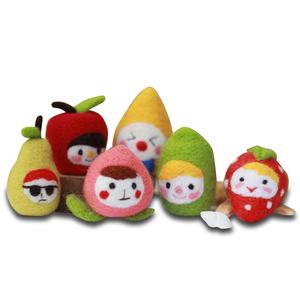 Kit de <span class=keywords><strong>bricolage</strong></span> personnalisé de figurines 3D en laine écologique faites à <span class=keywords><strong>la</strong></span> main en forme de fruits, ensemble de fournitures pour jouets DIY, feutrage à l'aiguille - Product Image 1