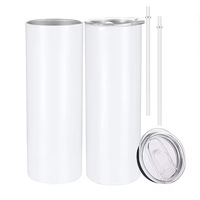 Vente en gros de gobelets isothermes en acier inoxydable 304 de 20 oz, tube droit, revêtement blanc pour sublimation, transfert thermique DIY, aspiration 6-12
