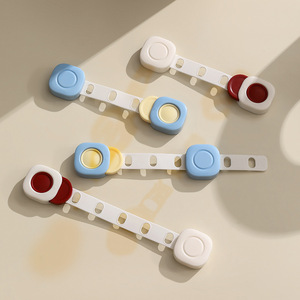 Child Safety Lock Cabinet Door Lock Red Blue Dual Security Baby Proofing For Kids Cabinet Doors - Product Image 2