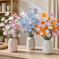 Tige de fleur artificielle Cosmos 60 cm, branche de fleur sauvage en soie pour la décoration de la maison, des tables de mariage, vente en gros