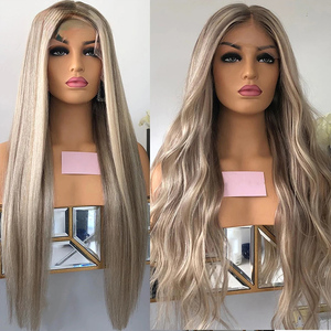Full Lace Pruik Voor Vrouwen Highlight Bruine Rechte 100% Remy Menselijk Haar Onzichtbare Kant Lijmloze Pruik Gebleekte Knoop Mensenhaar Pruik - Product Image 2