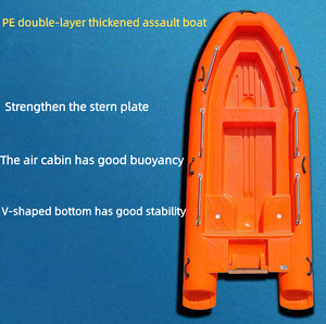 <span class=keywords><strong>Bateau</strong></span> de sauvetage d'urgence OEM à double coque en polyéthylène, épaissi et insubmersible, 12 pieds, 14 pieds, <span class=keywords><strong>bateau</strong></span> à rames/moteur en plastique pour la prévention des inondations - Product Image 1