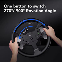 Volante de Carreras PXN V99 con Force Feedback, Simulador de Conducción de 900 Grados para Juegos de Carreras, Compatible con PS4, PS3, PC y Xbox