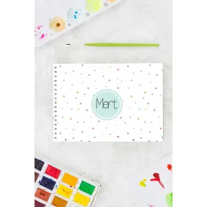 Carnet de dessin miniature A6 personnalisé avec reliure spirale pour la peinture avec du papier à dessin Couverture pour cadeaux Promotions Logo imprimé - Product Image 2