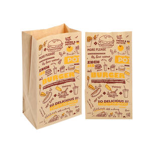 Bolsa de Papel Kraft para Comida para Llevar, con Fondo Cuadrado, sin Asas, Bolsas de Papel Marrón SOS con su Propio Logotipo - Product Image 3