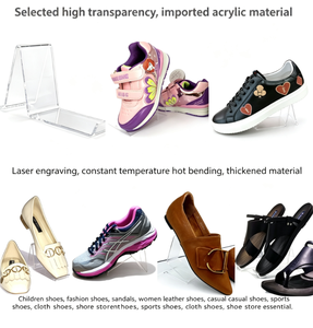 Support d'affichage pour chaussures <span class=keywords><strong>en</strong></span> acrylique, pour baskets, <span class=keywords><strong>sandales</strong></span>, chaussures <span class=keywords><strong>en</strong></span> <span class=keywords><strong>cuir</strong></span>, exposition de marchandises pour magasins de chaussures et boutiques de détail - Product Image 3