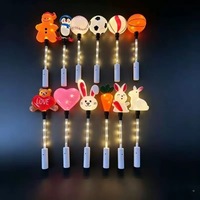 Bande lumineuse LED portable pour Halloween et Noël, motif dessin animé, en ABS, jouet lumineux décoratif, guirlande lumineuse pour fête