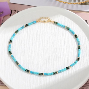 Bohemian Colour Gemstone Beaded Healing Handmade Choker Necklace for Woman Natural Semi-precious Stone Choker Necklace Jewelry - Product Image 5