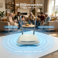 Router Inalámbrico TP-Link TL-WR842N, Directo de Fábrica, OEM, 300Mbps, 2.4G, RJ45, Señal Estable, Alta Ganancia, Antena Dual, Banda Ancha