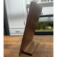 Porte-menu en bois de noyer, petit porte-menu avec clip métallique et base stable, support de menu pour bar, cafés, comptoirs