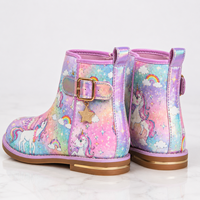 Bottes à lacets pour enfants personnalisées OEM ODM, couleur bonbon, imprimées, chaussures plates, chaussures de mode pour filles, vente en gros d'usine