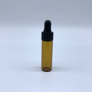 Botella gotero <span class=keywords><strong>de</strong></span> aceite esencial <span class=keywords><strong>de</strong></span> vidrio delgado, tubular <span class=keywords><strong>de</strong></span> lado recto pequeño <span class=keywords><strong>de</strong></span> 4ml, con gotero <span class=keywords><strong>de</strong></span> pezón negro - Product Image 2