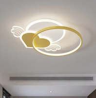 APCITL Nouvelle Plafonnier LED Moderne en Métal et Acrylique Blanc Chaud à Intensité Variable avec Télécommande, Design Mignon de Dessin Animé pour Chambre et Salon, AC
