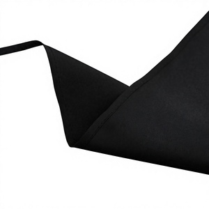 Set di 2 Tovaglie Quadrate 24 X 24 Pollici in Poliestere Nero Resistente alle Macchie e alle Pieghe Lavabile Decorativa - Product Image 1