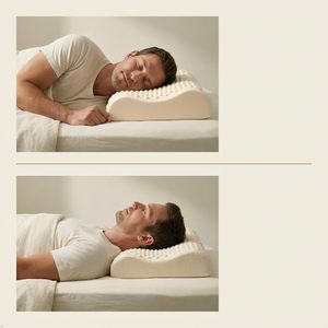<span class=keywords><strong>Oreiller</strong></span> cervical en latex <span class=keywords><strong>naturel</strong></span>, design à double hauteur réversible, surface à nodules ronds, <span class=keywords><strong>oreiller</strong></span> ergonomique pour les dormeurs sur le côté et sur le dos - Product Image 5