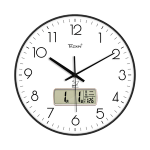 Modern Round ABS High Quality Plastic Multifunctional LCD Analog Scenic Electric Living Room Sports Wall <strong>Clock</strong> <strong>Large</strong> Display - Product Image 6