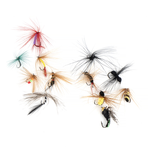 12 Uds señuelo de pesca de acero inoxidable mantequilla mosca insectos diferentes estilos salmón moscas trucha cebos de agua media río lago pesca - Product Image 2