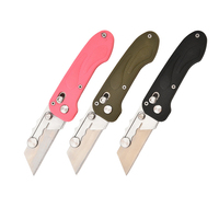 Couteau utilitaire pliable personnalisé en usine, coupe-boîte portable, outil EDC multifonctionnel pour papier, carton, camping en plein air