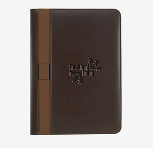 Porte-documents à fermeture éclair de style vintage avec logo personnalisé, organiseur en cuir PU, exécutif, 30 feuilles - Product Image 4