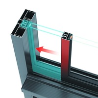 Ventanas Corredizas de Aluminio Modernas con Doble Acristalamiento y Triple Riel, Resistentes a Huracanes, con Aislamiento Térmico de Alto Rendimiento