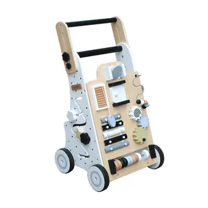 学步车幼儿玩具木制婴儿学步车推拉学习活动学步车