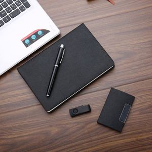 ชุดของขวัญผู้บริหาร 4 ชิ้น: สมุดโน้ตแบรนด์ดัง, ปากกา, ยูเอสบี และที่ใส่บัตร - ของขวัญสำหรับองค์กรที่สมบูรณ์แบบ - Product Image 3