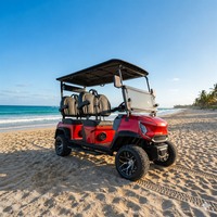 Chariot de golf électrique pour terrain de ballon à air chaud, 2, 4 ou 6 places, avec moteur AC 48V 5KW et batterie au lithium, pour le transport du personnel de lancement et des chariots porte-cylindres de propane