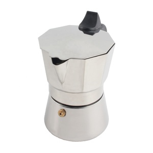 Cafetière Moka en acier inoxydable, style italien, 1 pièce, forme polygonale, pour cuisinière - Product Image 4