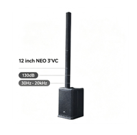 Altavoz de Columna Activo de 12 Pulgadas con Imán de Neodimio y DSP, Altavoz de Columna Portátil de Plástico para Bodas, Espectáculos Callejeros y Bares
