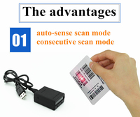 Módulo Escáner de Códigos de Barras 1D 2D QR, Motor con CCD Integrado, Lector de Códigos de Barras Fijo para Kiosco, Interfaz RS232 USB, OEM ODM