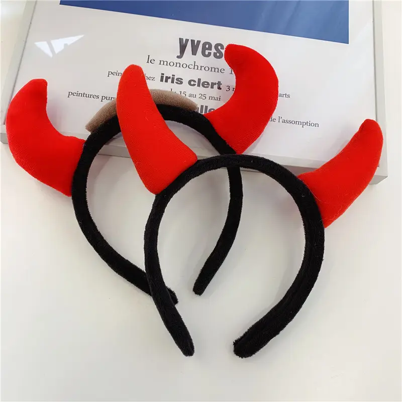 Super Large Cute Red Devil Horns Halloween Headband Halloween Party Hair Accessories Headband