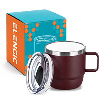 Couvercle de gobelet isotherme en acier inoxydable 304, avec logo personnalisé, pour tasses à café, bureau, voyage, et mugs à revêtement céramique