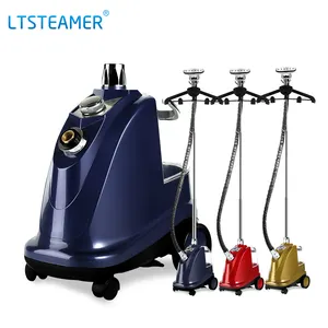 high pressure automatic vertical hanging free standing garment steam iron blue with stand