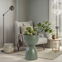 Pots de fleurs en métal en forme de champignon, style moderne, pour balcon, intérieur, revêtement poudré, jardin, salon