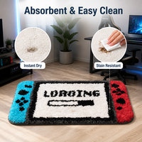 Tapis de sol floqué pour console de jeu créative, résistant à la saleté et doux, idéal pour les salles de jeux, les chambres et près du lit
