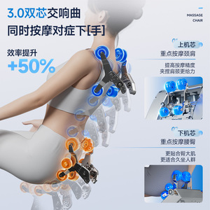 Dual Mechanism Massage Chair 3.0 Dual Core Full Body Intelligent Electric Automatic 4D Robotic Hand SL <b>Track</b> Home Use - Product Image 1