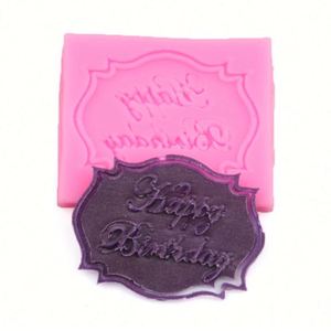 Moule à chocolat avec forme de petit joyeux anniversaire. Moule en silicone pour dentelle sucrée, queue de sirène 3D en pâte à sucre OEM/ODM - Product Image 1