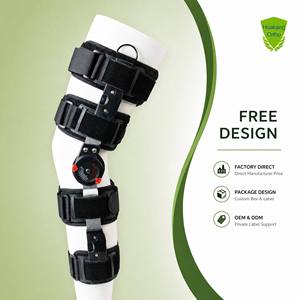 Rodillera médica inmovilizadora <span class=keywords><strong>de</strong></span> <span class=keywords><strong>rodilla</strong></span> con rango <span class=keywords><strong>de</strong></span> movimiento (ROM) para osteoartritis, con bisagras, para estabilidad y protección. - Product Image 1