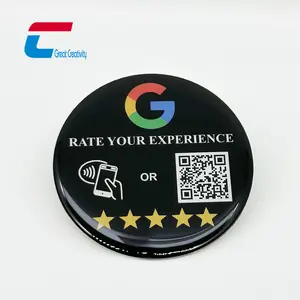 Nfc mene Tag NFC эпоксидные наклейки 13,56 MHz пользовательская печать QR Code NFC Google обзор карты