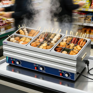 Olla Japonesa Tradicional Comercial de 3 Cilindros, Máquina para Cocinar Oden, Acero Inoxidable, Control de Doble Zona, Eléctrica, para <span class=keywords><strong>Buffet</strong></span> - Product Image 5