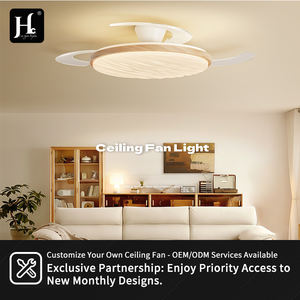 Ventilateur de plafond avec lampe pour chambre à coucher, style chinois, rétro, nouveau style chinois, silencieux, ultra-fin, forte force du vent, salle à manger - Product Image 5