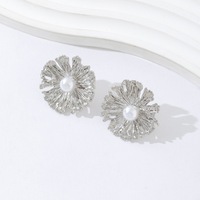 Anting Mutiara Wanita Model Stud Premium Mewah Berkilauan Seperti Kembang Api, Aksesori Elegan Chic, Perhiasan Vintage Grosir