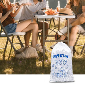 Lot de 100 sacs à glaçons transparents imprimés avec cordon de serrage, grande capacité, multi-usages, pour la maison - Product Image 2