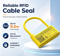 Scellé électronique anti-effraction UHF RFID avec fil en acier inoxydable pour la sécurité des conteneurs maritimes et des marchandises