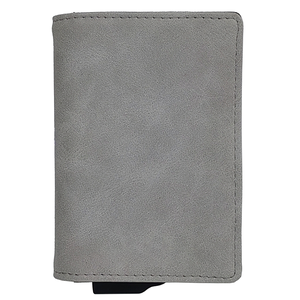 Cartera Delgada Mini RFID de Aluminio con Sistema Pop-up, Tarjetero de Cuero PU, Estuche Seguro para Tarjetas RFID - Product Image 2