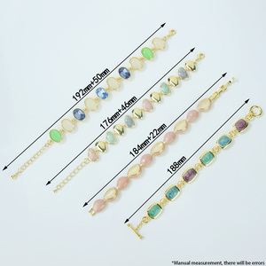 Trendy Lucky Design italiano bracciali in oro 14k all'ingrosso bracciali in cristallo smaltato multicolore per regalo per ragazza - Product Image 6