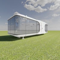Capsule spatiale résidentielle moderne et écologique de Chine, capsule d'activités panoramiques avec maison intelligente complète préfabriquée