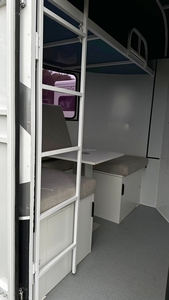 Remorque à <span class=keywords><strong>chevaux</strong></span> compacte 2HAL-L860 avec logement, chargement incliné pour club équestre, imperméable - Product Image 5